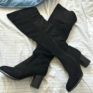 Black over the knee boots